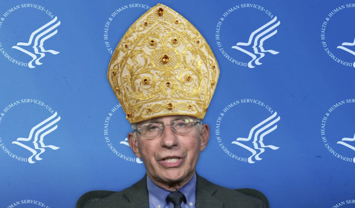 Lord Fauci as Pope Blank Meme Template