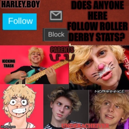 harley 3.0 | DOES ANYONE HERE FOLLOW ROLLER DERBY STATS? | image tagged in harley 3 0 | made w/ Imgflip meme maker