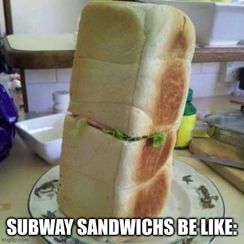 My brain at | SUBWAY SANDWICHES BE LIKE: | image tagged in my brain at | made w/ Imgflip meme maker