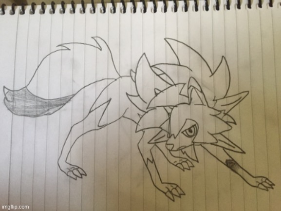 I HAD to draw one of my favorite Pokémon Lycanroc Dusk form! (Is not done yet) | image tagged in drawing,amazing,lycanroc | made w/ Imgflip meme maker