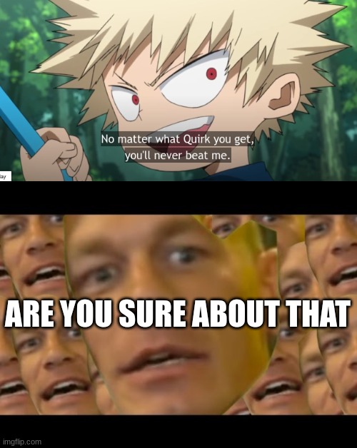 ARE YOU SURE ABOUT THAT | image tagged in are you sure about that,my hero academia,bnha,mha,deku,bakugou | made w/ Imgflip meme maker