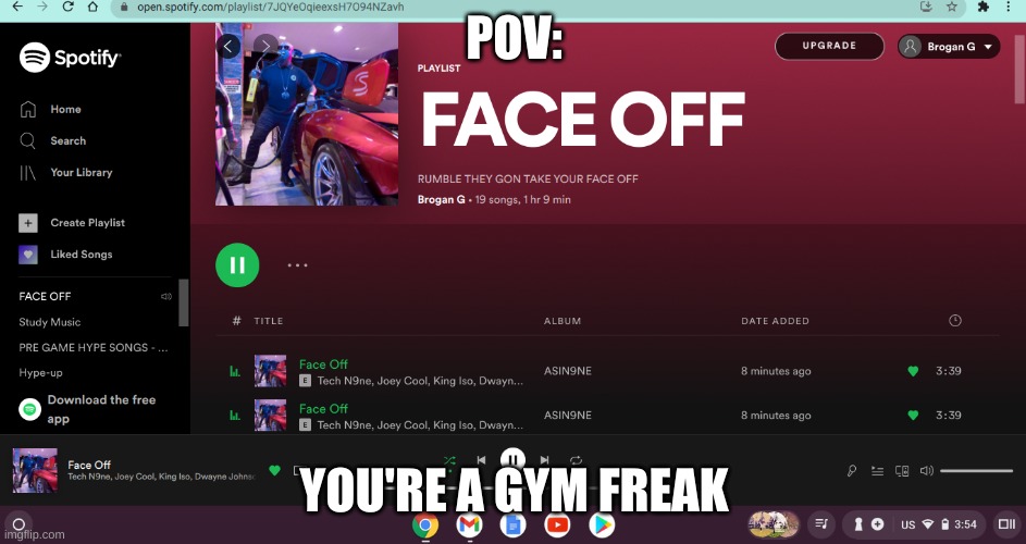 RUMBLEEEEEE | POV:; YOU'RE A GYM FREAK | image tagged in memes | made w/ Imgflip meme maker