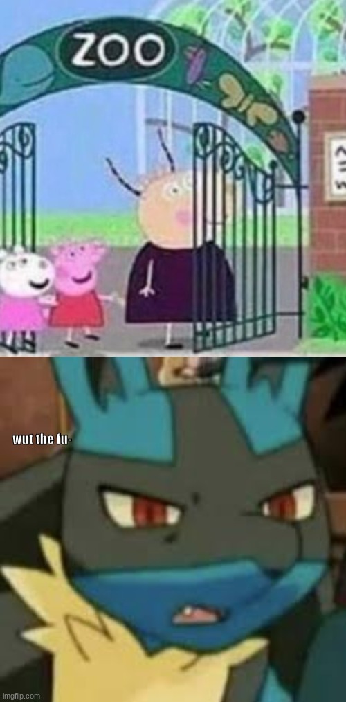 PURE CRIMES IN KIDS SHOW | image tagged in lucario wtf | made w/ Imgflip meme maker