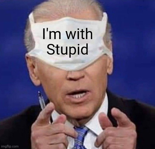 CREEPY UNCLE JOE BIDEN | I'm with    
Stupid | image tagged in creepy uncle joe biden | made w/ Imgflip meme maker