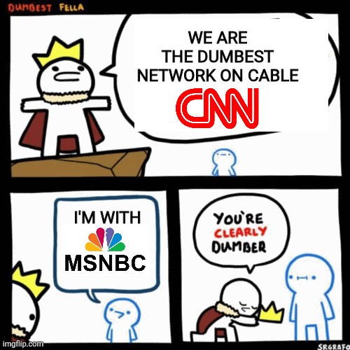 I'm the dumbest man alive | WE ARE THE DUMBEST NETWORK ON CABLE; I'M WITH | image tagged in i'm the dumbest man alive | made w/ Imgflip meme maker