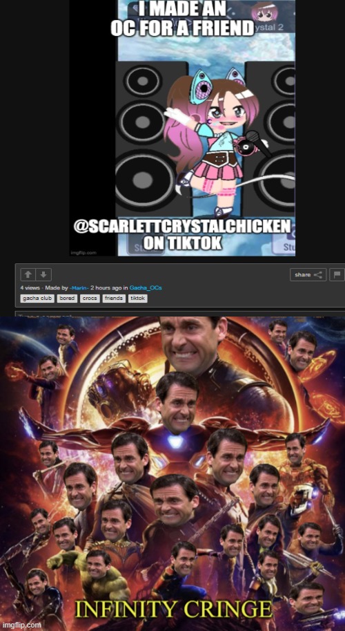 image tagged in infinity cringe | made w/ Imgflip meme maker