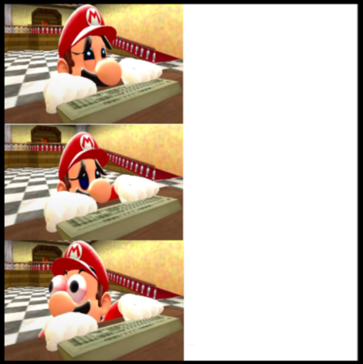 High Quality Scaredy-Mario Blank Meme Template