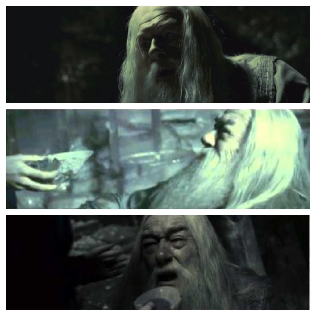 High Quality Dumbledore reluctantly drinks Blank Meme Template