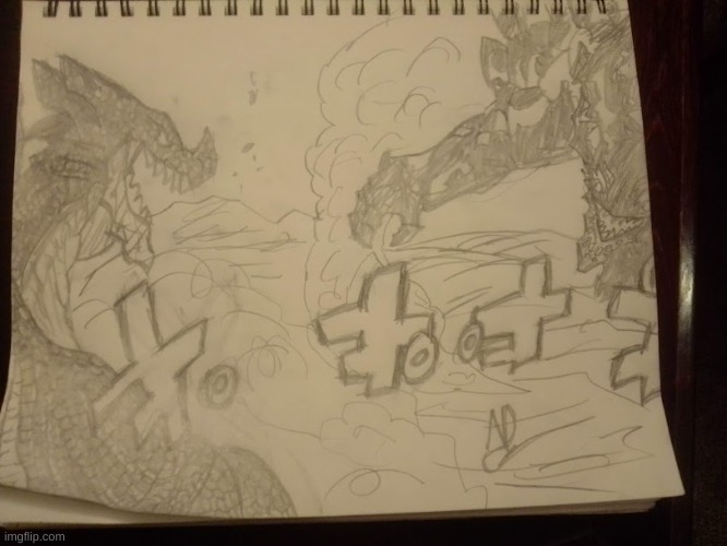 i drew Igneel and Acnologia from Fairy Tail | image tagged in fairy tail,anime | made w/ Imgflip meme maker