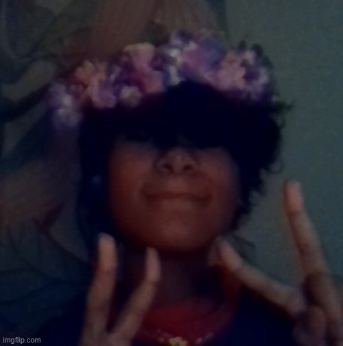 I found my basil flower crown- and dont mind my semi-black nose i accidently got eyeshadow on it | made w/ Imgflip meme maker