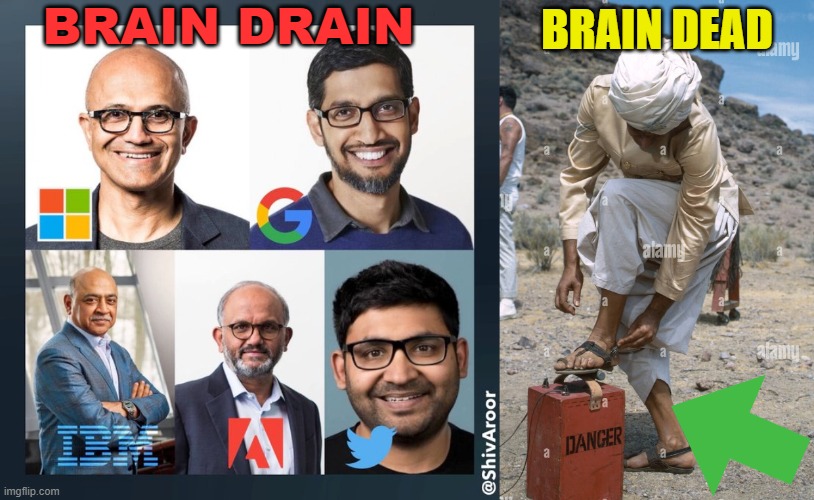 Brain Drain vs Brain Dead | BRAIN DRAIN; BRAIN DEAD | image tagged in hrundi v bakshi | made w/ Imgflip meme maker
