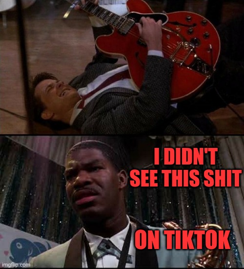 1953 | I DIDN'T SEE THIS SHIT; ON TIKTOK | image tagged in marty's guitar,tiktok sucks,it sucketh,sucks gay it does | made w/ Imgflip meme maker