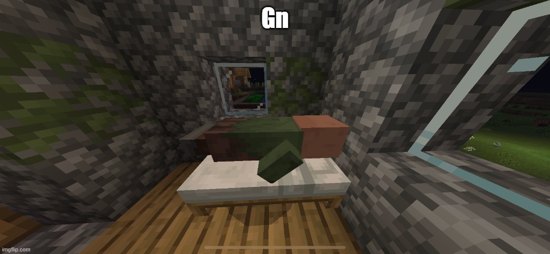 Villager sleeping | Gn | image tagged in villager sleeping | made w/ Imgflip meme maker