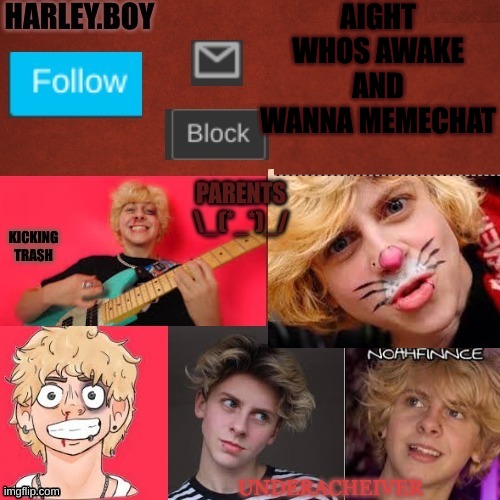 harley 3.0 | AIGHT WHOS AWAKE AND WANNA MEMECHAT | image tagged in harley 3 0 | made w/ Imgflip meme maker