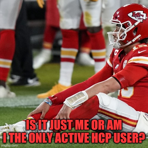IS IT JUST ME OR AM I THE ONLY ACTIVE HCP USER? | made w/ Imgflip meme maker