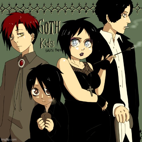 there is fanart of the goth kids from south park and i love it | made w/ Imgflip meme maker