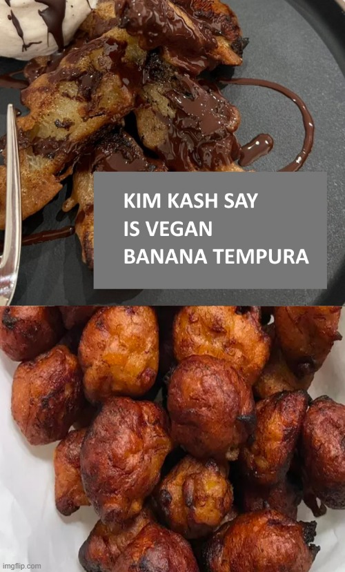 KIM KASH VEGAN BANANA MEME | image tagged in kim kardashian,vegan | made w/ Imgflip meme maker