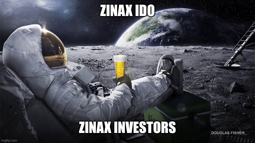 Moon | ZINAX IDO; ZINAX INVESTORS | image tagged in man on the moon | made w/ Imgflip meme maker