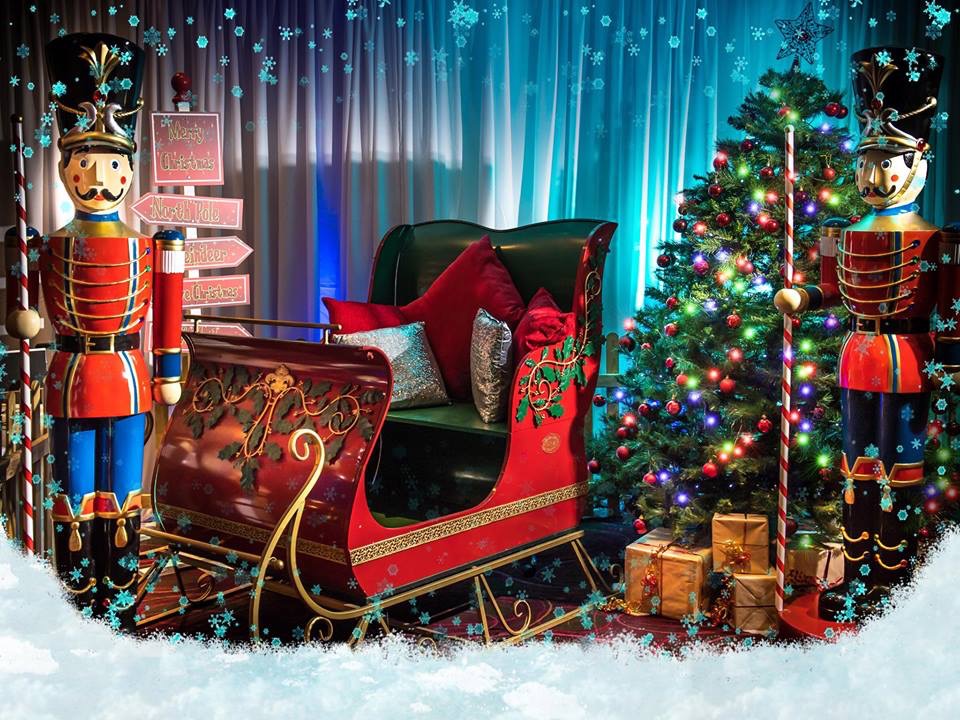 Santa sleigh Blank Meme Template