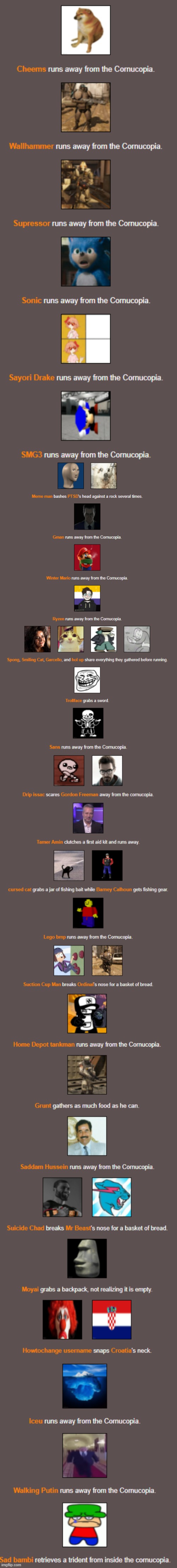 A clown killed the entire population of a country, The trollface gets a سيف, meme man killed an vietnam veteran and everyone els | made w/ Imgflip meme maker