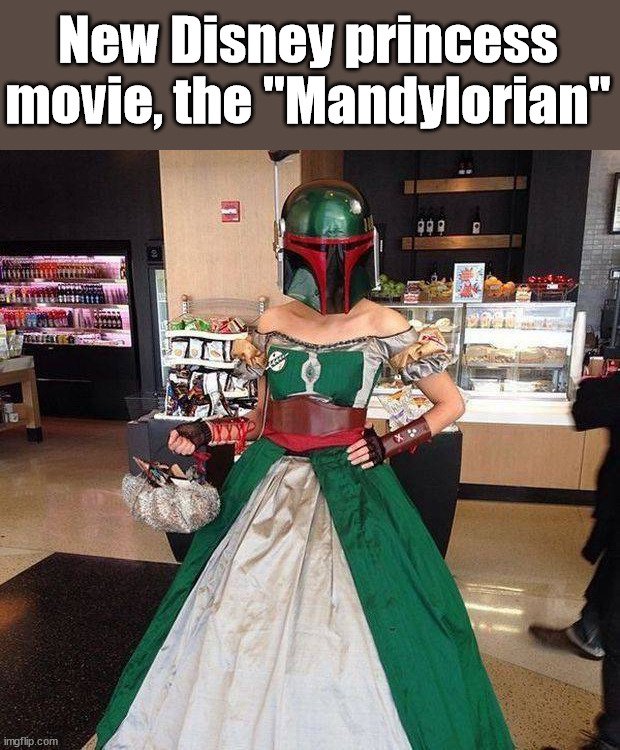 New Disney princess movie, the "Mandylorian" | image tagged in star wars | made w/ Imgflip meme maker