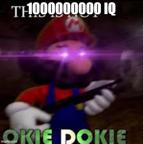 1000000000 IQ | image tagged in this is not okie dokie | made w/ Imgflip meme maker