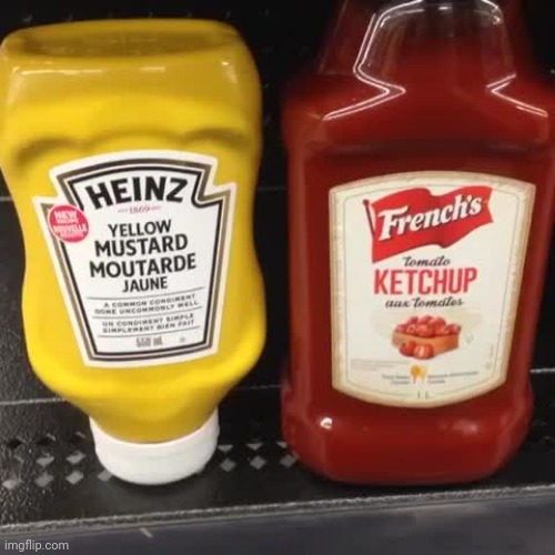 French's ketchup Heinz mustard | image tagged in french's ketchup heinz mustard | made w/ Imgflip meme maker