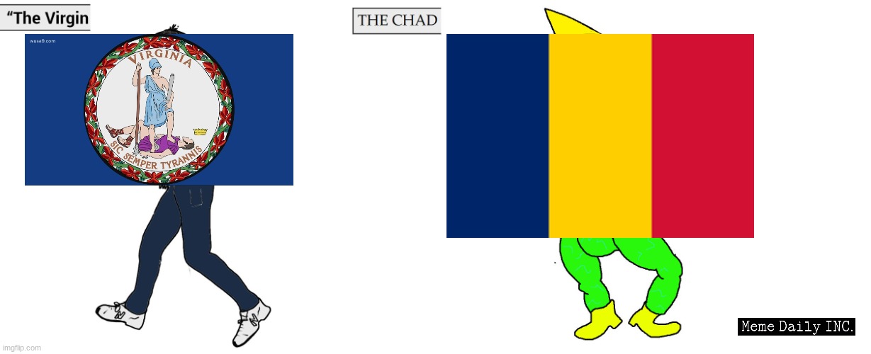 The worst pun ever | image tagged in virgin and chad,bad pun | made w/ Imgflip meme maker