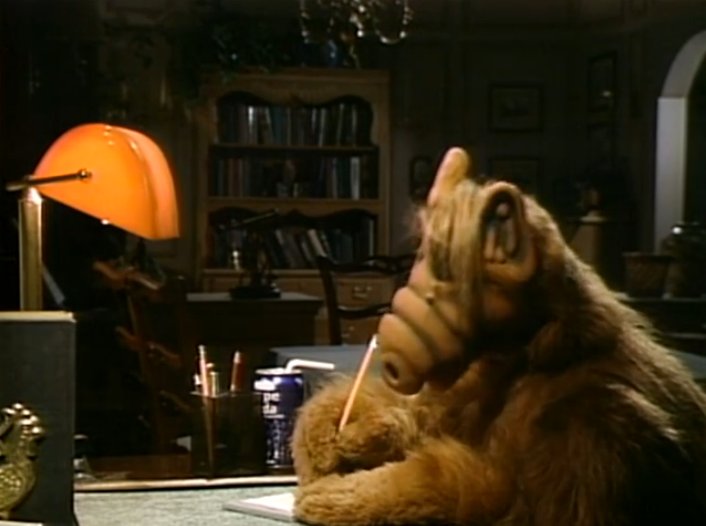 High Quality Alf Writing A Letter. Blank Meme Template