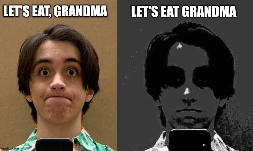 Comma joke | LET'S EAT GRANDMA; LET'S EAT, GRANDMA | image tagged in grammar | made w/ Imgflip meme maker