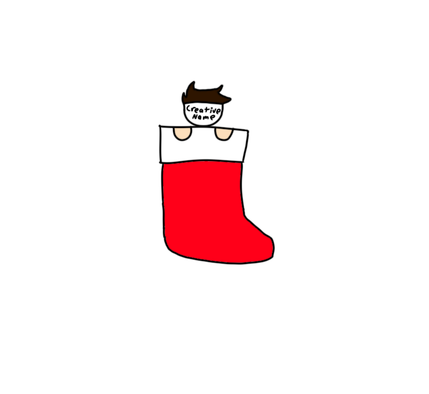 Creative in a stocking Blank Meme Template