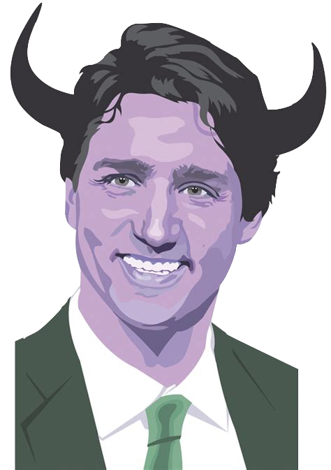 Satan Trudeau png Blank Meme Template