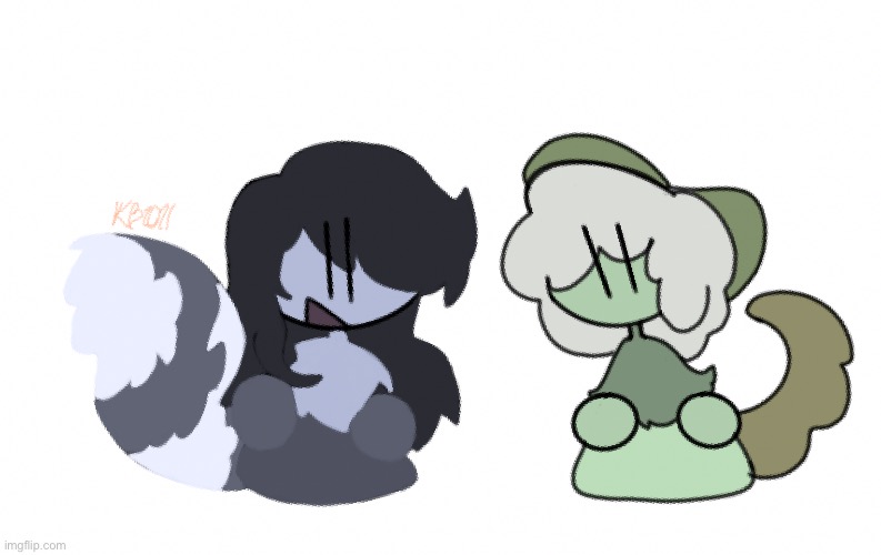 i drew my two fursonas, i’m working on the green one | made w/ Imgflip meme maker