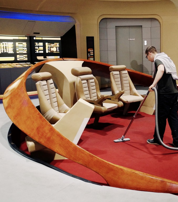 Guy Vacuuming Star Trek Next Generation Bridge Blank Meme Template