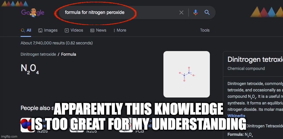 WTF | APPARENTLY THIS KNOWLEDGE IS TOO GREAT FOR MY UNDERSTANDING | image tagged in google wtf | made w/ Imgflip meme maker