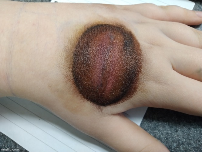 Another thing I drew on myself :/ | made w/ Imgflip meme maker