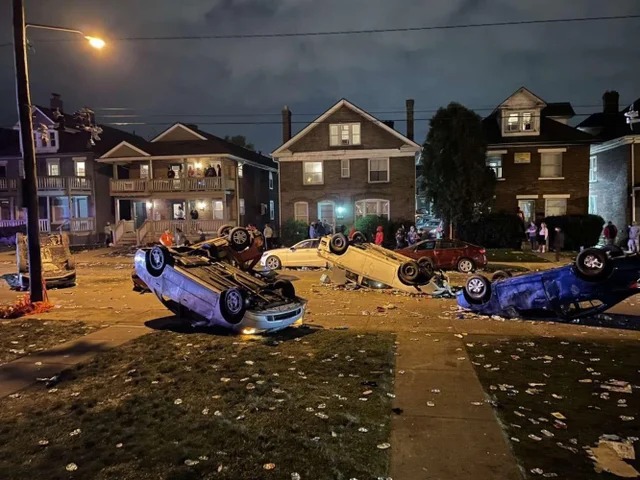 This was the aftermath of a frat party in Ohio | made w/ Imgflip meme maker