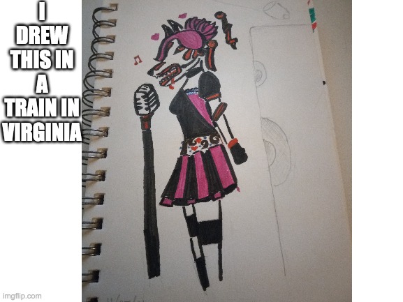 This is one of the best drawings I have | I DREW THIS IN A TRAIN IN VIRGINIA | image tagged in japan,jeffy,drawing,pink,black | made w/ Imgflip meme maker