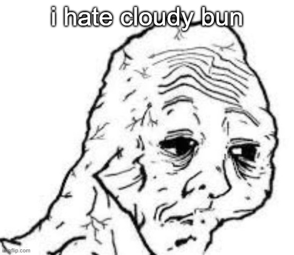 kj | i hate cloudy bun; jk | image tagged in fr fr | made w/ Imgflip meme maker