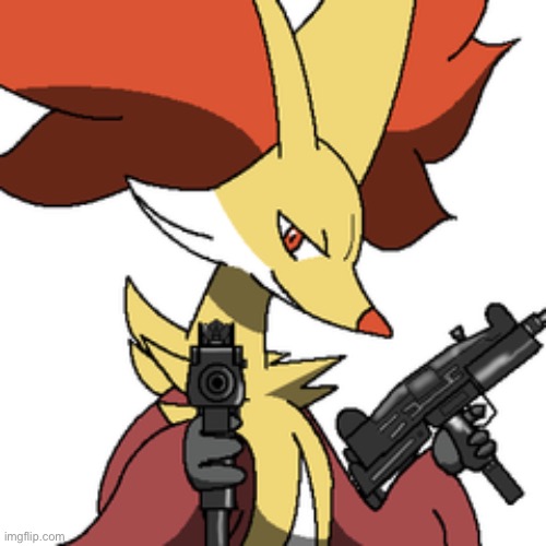delphox with some guns | image tagged in delphox with some guns | made w/ Imgflip meme maker