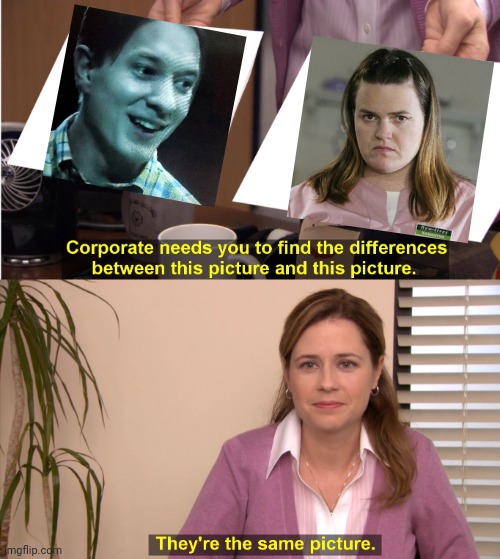 If I had a dollar for every time a serial killer turned people into human dolls I'd have two dollars, which isn't a lot, but it' | image tagged in memes,they're the same picture,dollhouse,criminal minds | made w/ Imgflip meme maker