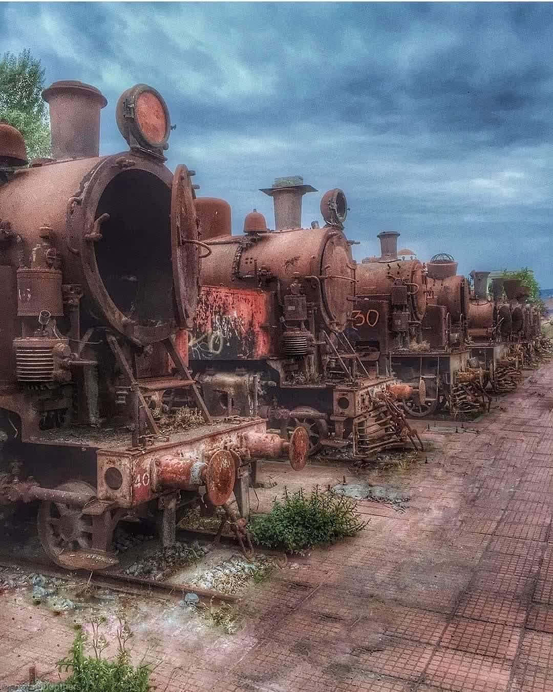 . | image tagged in train graveyard | made w/ Imgflip meme maker