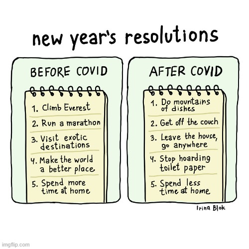 Pandemic Thinking | image tagged in memes,comics,new years resolutions,before and after,covid,difference | made w/ Imgflip meme maker