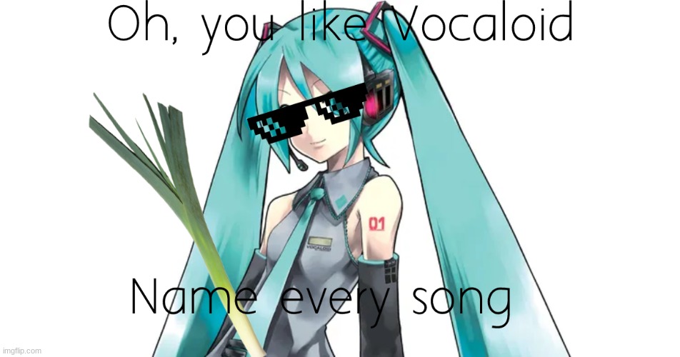 Oh, you like Vocaloid | image tagged in hatsune miku | made w/ Imgflip meme maker