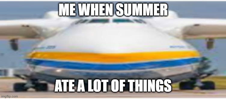 me when summer | ME WHEN SUMMER; ATE A LOT OF THINGS | image tagged in custom template | made w/ Imgflip meme maker