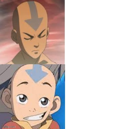 Aang Hotline | image tagged in aang drake template | made w/ Imgflip meme maker