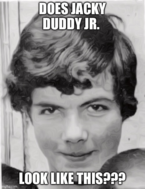 Jacky Duddy Jr. | DOES JACKY DUDDY JR. LOOK LIKE THIS??? | image tagged in ireland | made w/ Imgflip meme maker