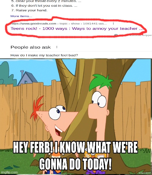 Couldnt think of a title | image tagged in phineas and ferb,lol so funny,memes | made w/ Imgflip meme maker
