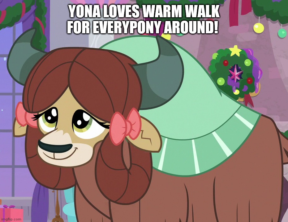 YONA LOVES WARM WALK FOR EVERYPONY AROUND! | made w/ Imgflip meme maker