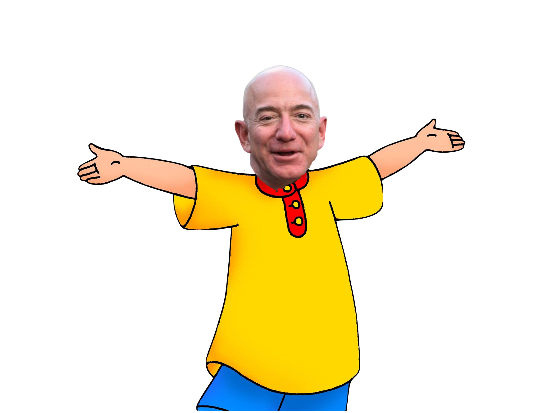 High Quality Old caillou bezos Blank Meme Template